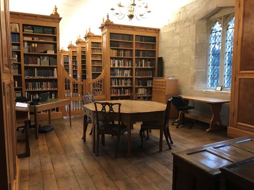 The reading room at Salisbury Cathedral Library