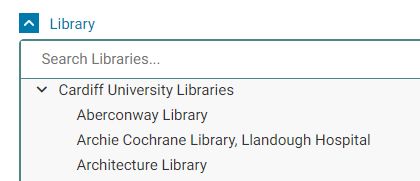 Branch libraries search on Library Hub Discover